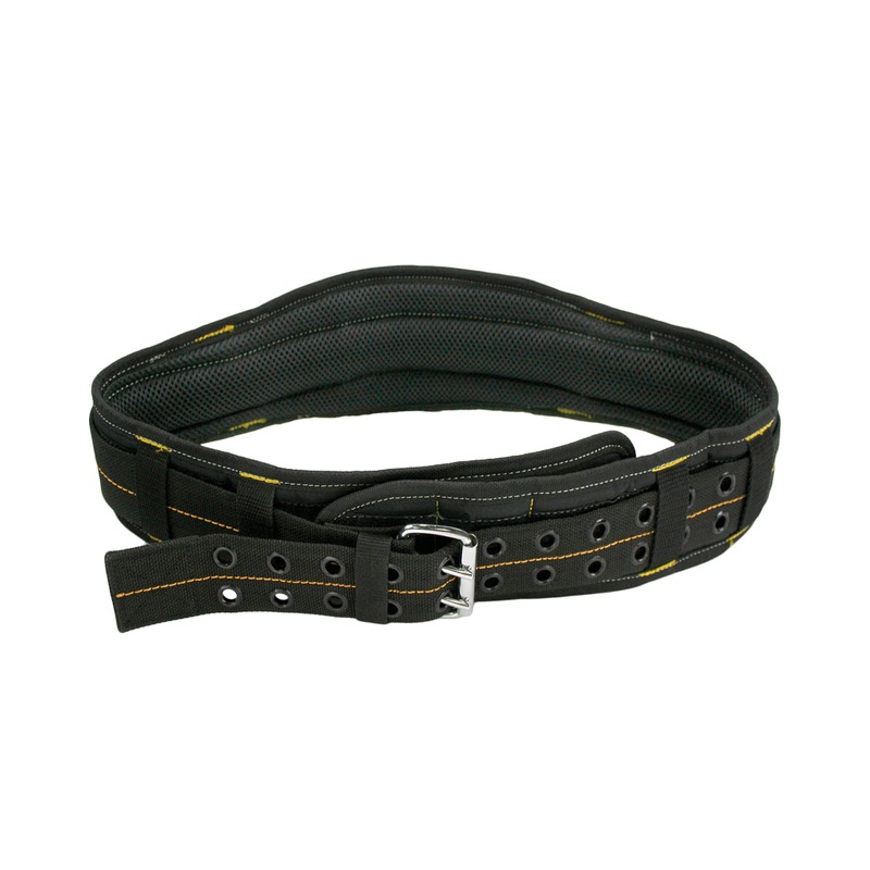 Bossa 3-in. Black 2-Prong Padded Work Belt with 5 in. Back Support