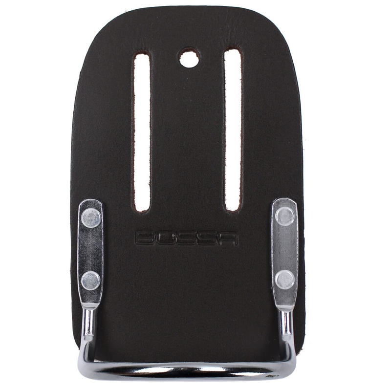 Bossa Black Top Grain Leather Black Metal Hammer Loop