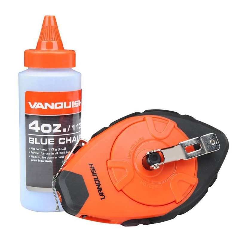 Vanquish 100 ft. Aluminum Chalk Line with 4 oz. Blue Chalk