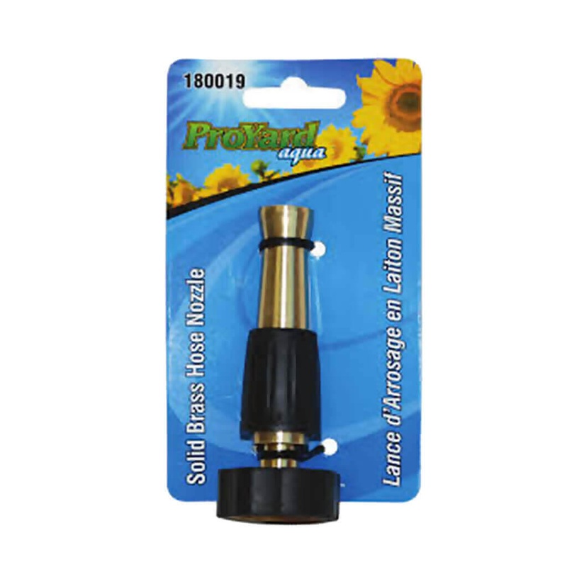 Toolway 180019 4 in. Solid Brass Twist Garden Hose Nozzle