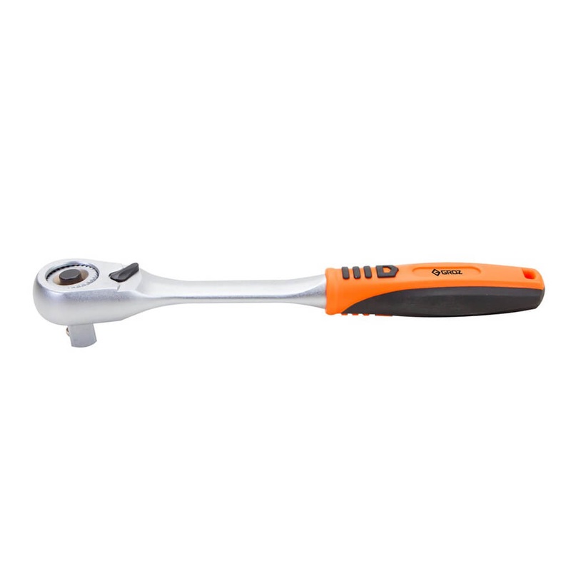 GROZ RTD/360/3-8 3/8 in. Chrome Molybdenum Square Drive Swiveling Gear 360 Ratchet Handle