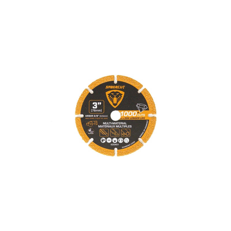 Sabercut 3 in. Multi-Material Diamond Grit Cutting Blade