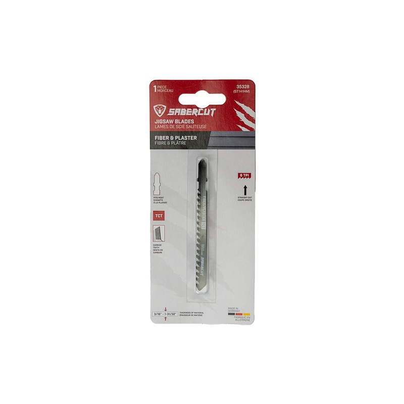 Sabercut 4 in. x 6TPI T-Shank Carbide Tipped Jigsaw Blade for Fiber Cement