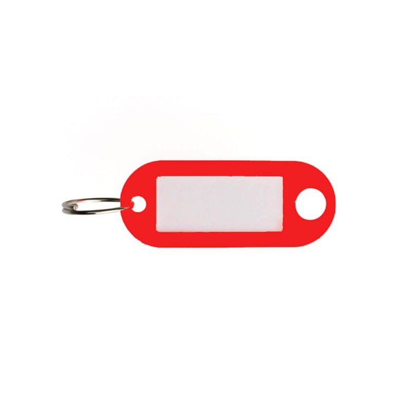 Canaropa Plastic Key Identification or Label Holder Tags with Split Ring (100-Pack)