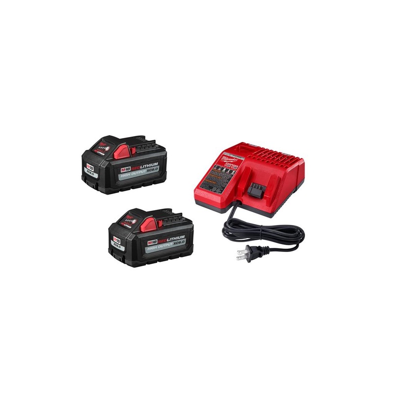 MILWAUKEE 48-59-1862SC M18 REDLITHIUM BATTERY STARTER KIT XC6.0AH X2