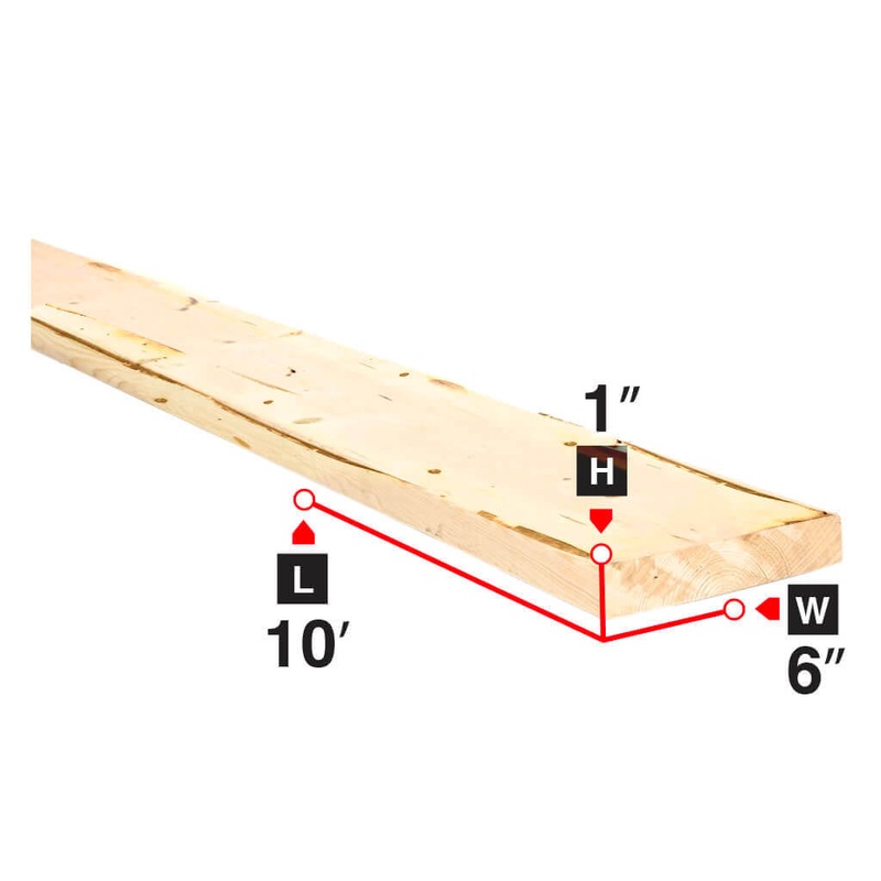 1 in. x 6 in. x 10 ft. Economy Spruce Lumber