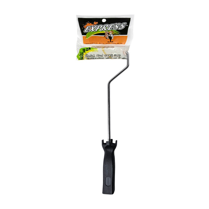 Crown & Meakins EX114341 4 in. x 16 in. Micro Paint Roller Frame with Long Handle and Micro White wi