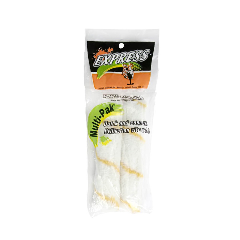 Crown & Meakins EX124306 6 in. Micro All Surfaces White with Yellow Stripes Lint-Free Paint Roller R
