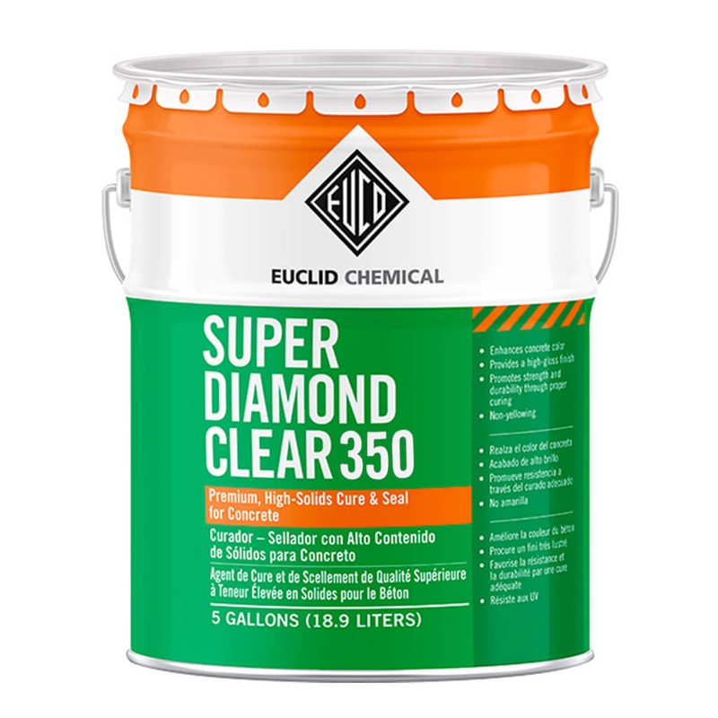 Euclid Super Diamond Clear 350 Gloss Concrete & Pavers Sealer, 5 Gal