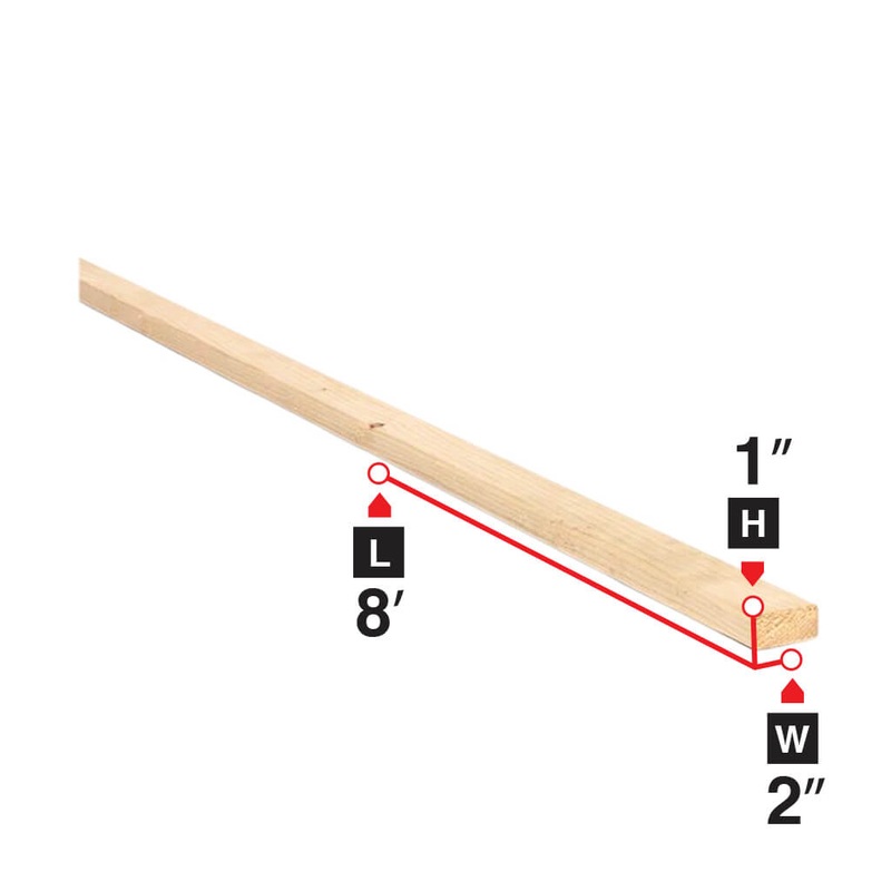 1 in. x 2 in. x 8 ft. Spruce Lumber