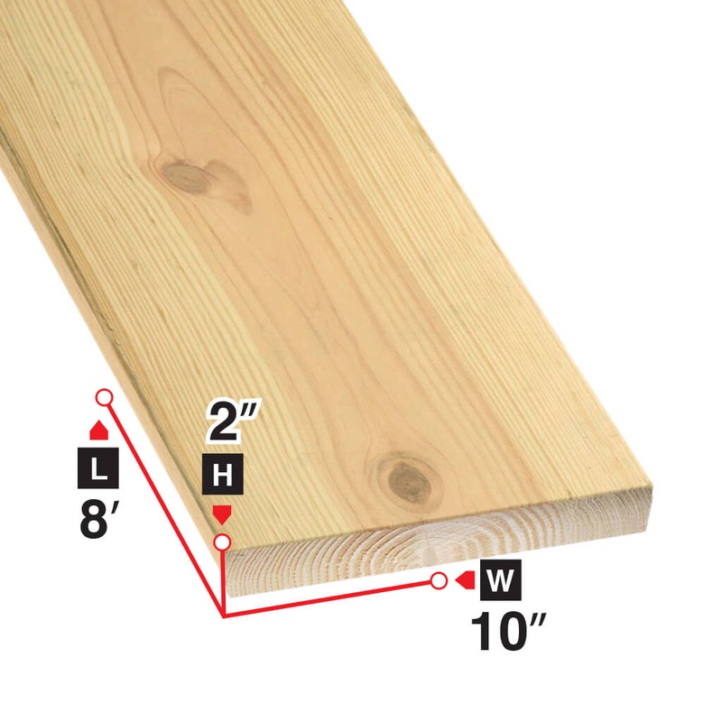 2 in. x 10 in. x 8 ft. Spruce Lumber