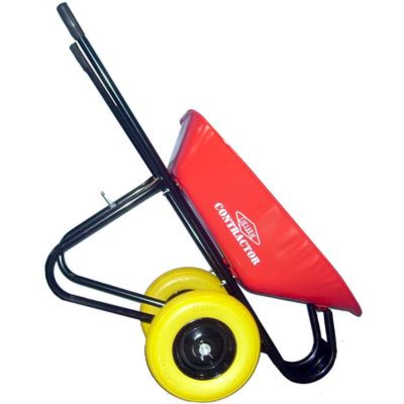 ERIE E-1078 6 cu. ft. Steel Tray Roofer’s Wheelbarrow with Dual Flat-Free Tires