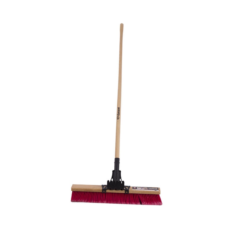 Garant GBNP24 24 in. Red Bristle Braced Wooden Handle Roofer Broom Brush