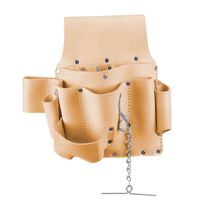 Kuny’s EL-809 8-Pocket Top Grain Leather Electricians Tool Pouch