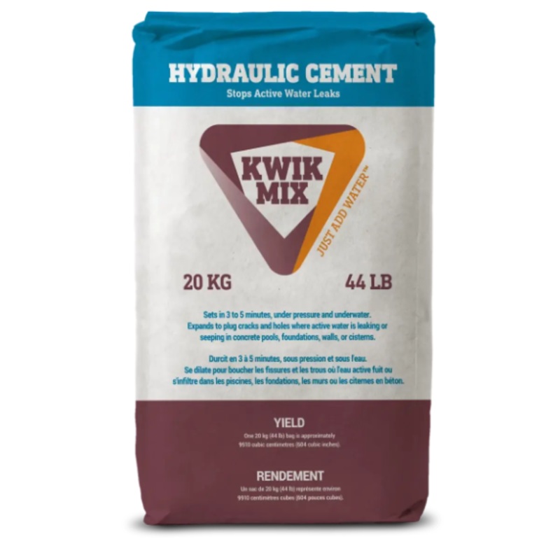 KWIK MIX 20 kg. Grey Plug & Stop Hydraulic Cement