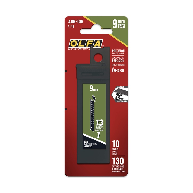 Olfa Heavy-Duty Snap Off Knife Blades 9mm 10 Pack
