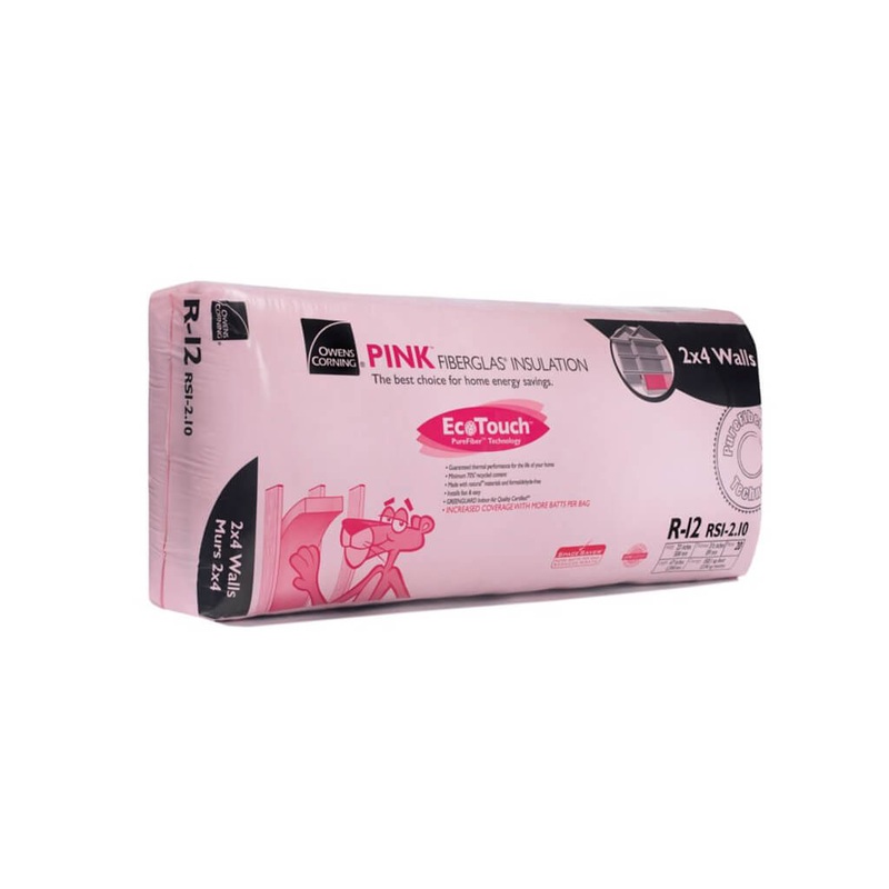 Owens Corning R-12 EcoTouch 23 in. x 47 in. x 3.5 in. Pink Fiberglas Insulation (150.1 sq. ft.)