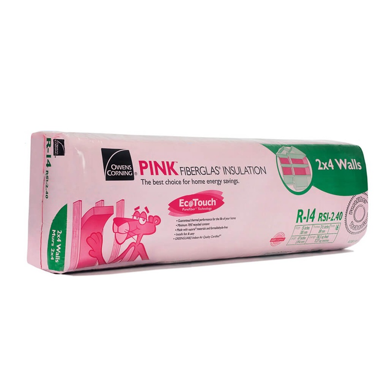 Owens Corning R-14 EcoTouch 15 in. x 47 in. x 3.5 in. Pink Fiberglas Insulation (78.3 sq. ft.)
