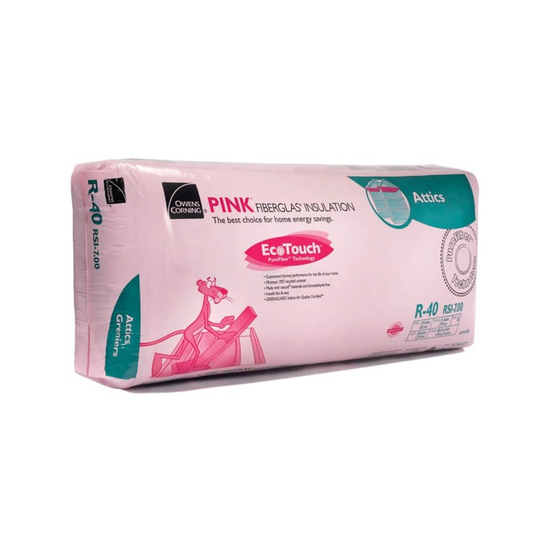 Owens Corning R-40 EcoTouch 16 in. x 48 in. x 11 in. Pink Fiberglas Insulation (32.0 sq. ft.)