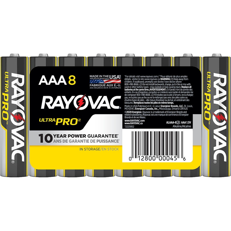 RAYOVAC ULTRA-PRO Alkaline AAA Battery (8-Pack)
