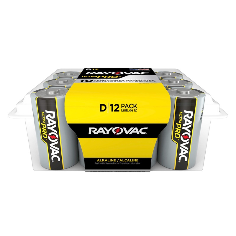 RAYOVAC ULTRA-PRO Alkaline D Battery (12-Pack)