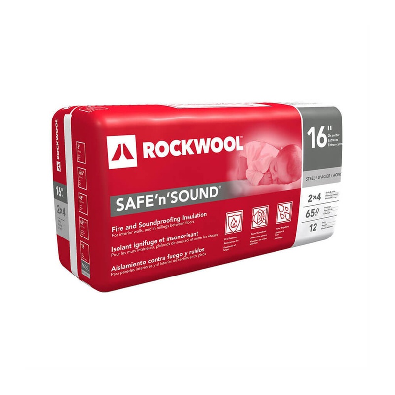 ROCKWOOL SAFE ‘n’ SOUND 3 in. x 16.25 in. x 48 in. Steel Stud (64 sq. ft. per Bag)