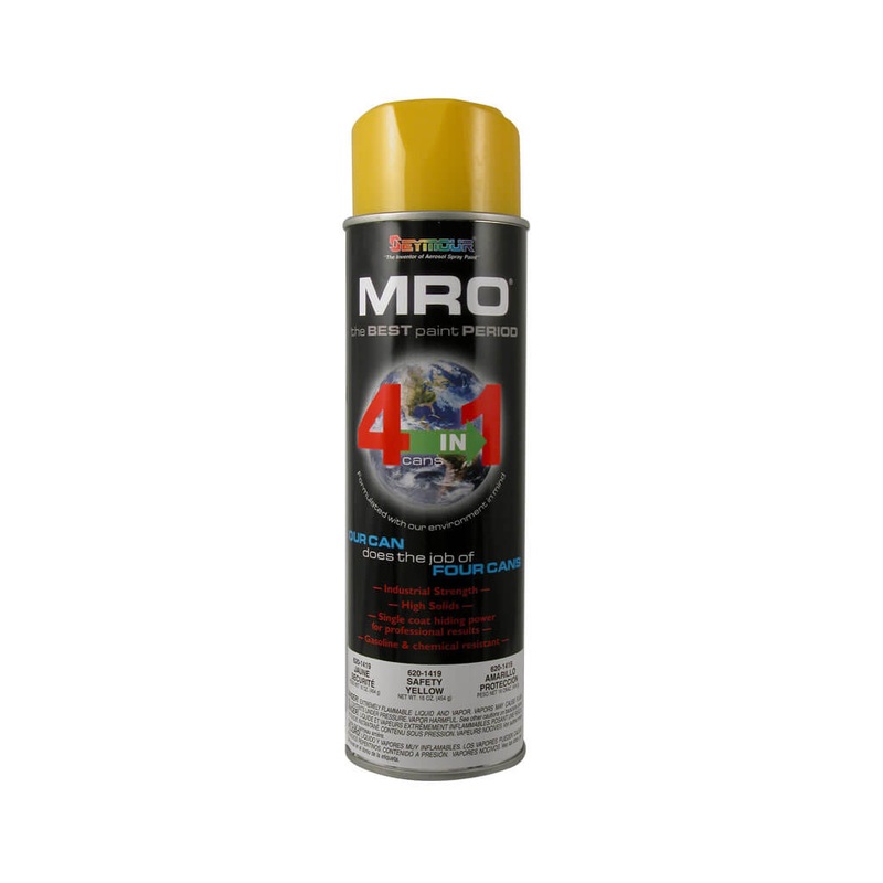 Seymour 620-1419 16 oz. Safety Yellow MRO Enamel High Solids Spray Paint