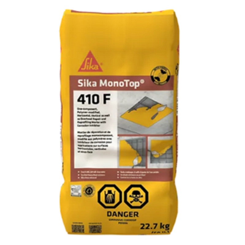 Sika MonoTop-410 F 22.7kg Fibre-Reinforced Overhead and Vertical One-Component Repair Mortar