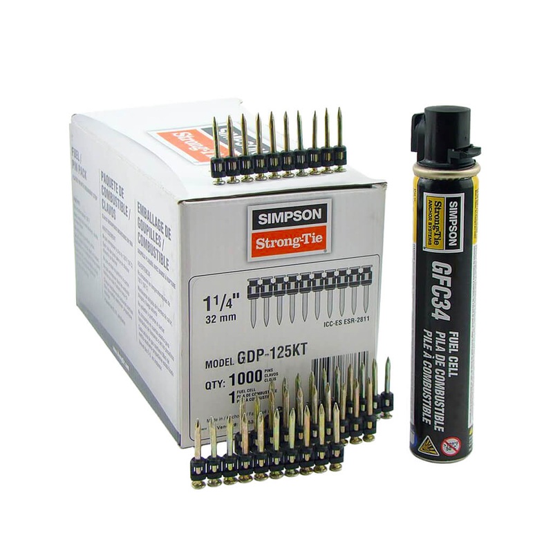 Simpson Strong-Tie 1-1/4 in. x 0.106 in. Diameter Concrete Pins Strip with Fuel Cell (1,000-Pack)