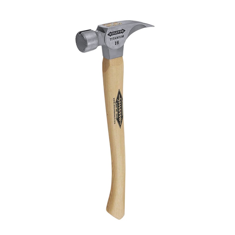 Stiletto TI16MC 16 oz. Milled/Curved Titanium Hammer with Hickory Handle