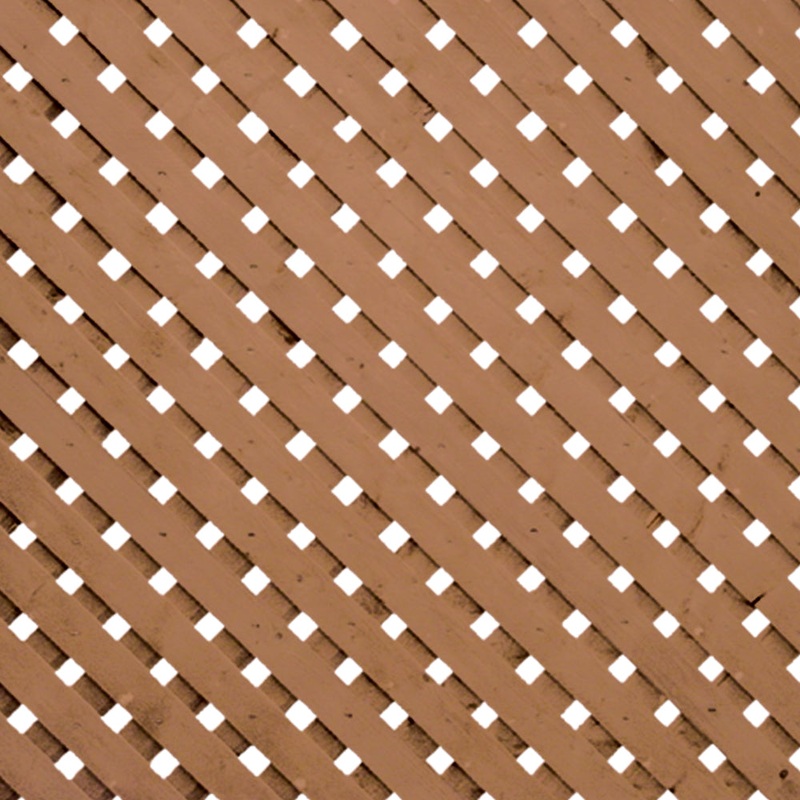 Taiga 12 in. x 8 ft. Brown Pressure Treated Privacy Plus Lattice