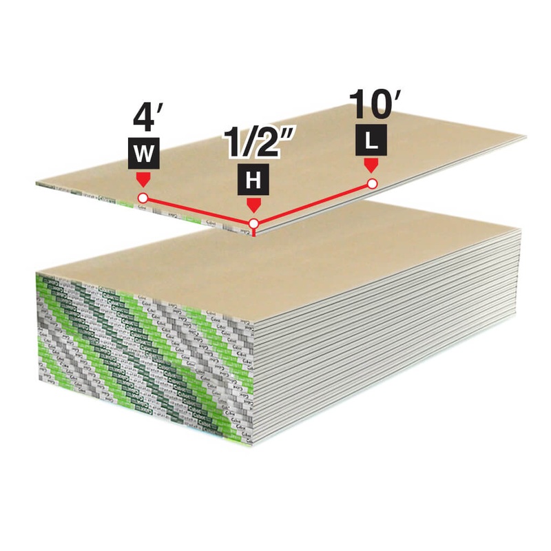 1/2 in. x 4 ft. x 10 ft. Lightweight Drywall Panel