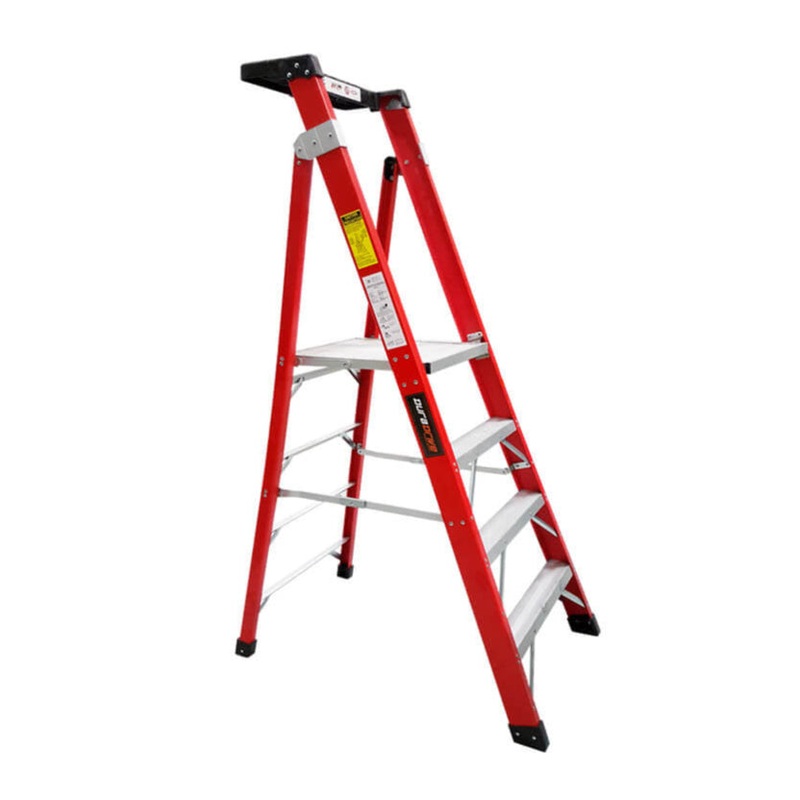 DuraDrive 4 ft. Fiberglass Platform Ladder, 300 Lbs. Grade 1A