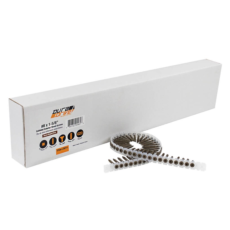 DuraDrive #8 x 1-5/8 in. Square Drive Collated Deck Screws (1,000 Per Box)