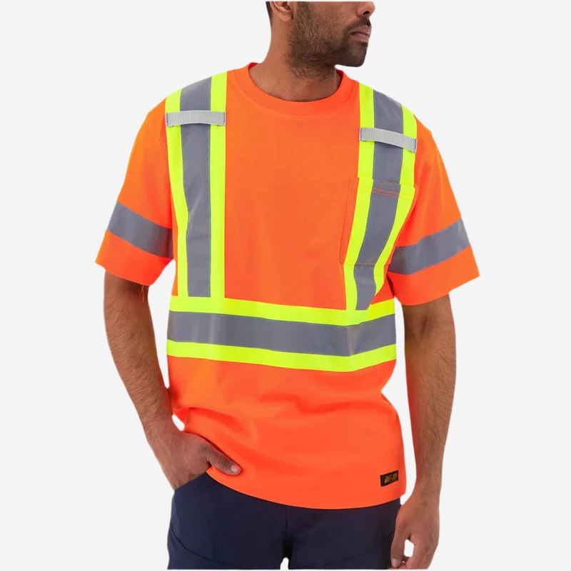 DuraDrive Men’s Deluxe Hi-Vis Short Sleeve Cotton Rich Safety T-Shirt