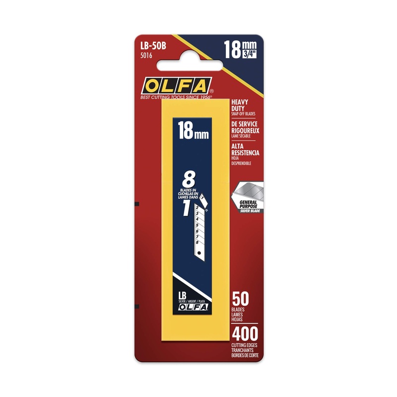 Olfa Snap Off Knife Blades 18mm 50 Pack