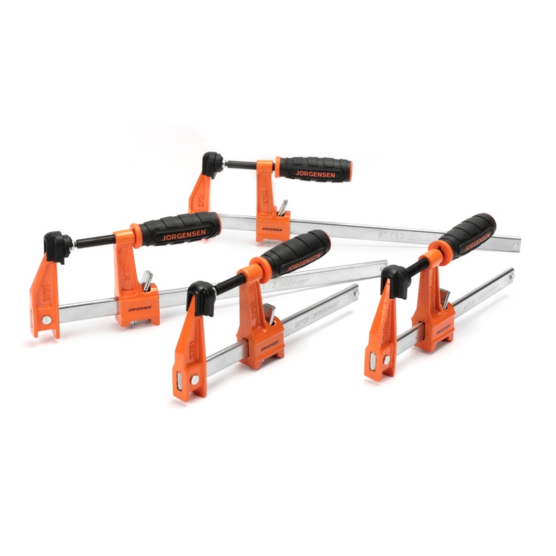 Jorgensen 93700 Medium-Duty Steel Bar Clamp Set (4-Piece)