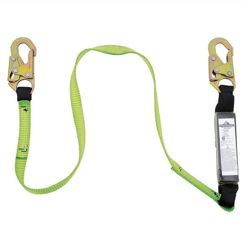 Peakworks 6 ft. E4 Shock Absorbing Single Leg Fall Safety Lanyard with Snap Hooks