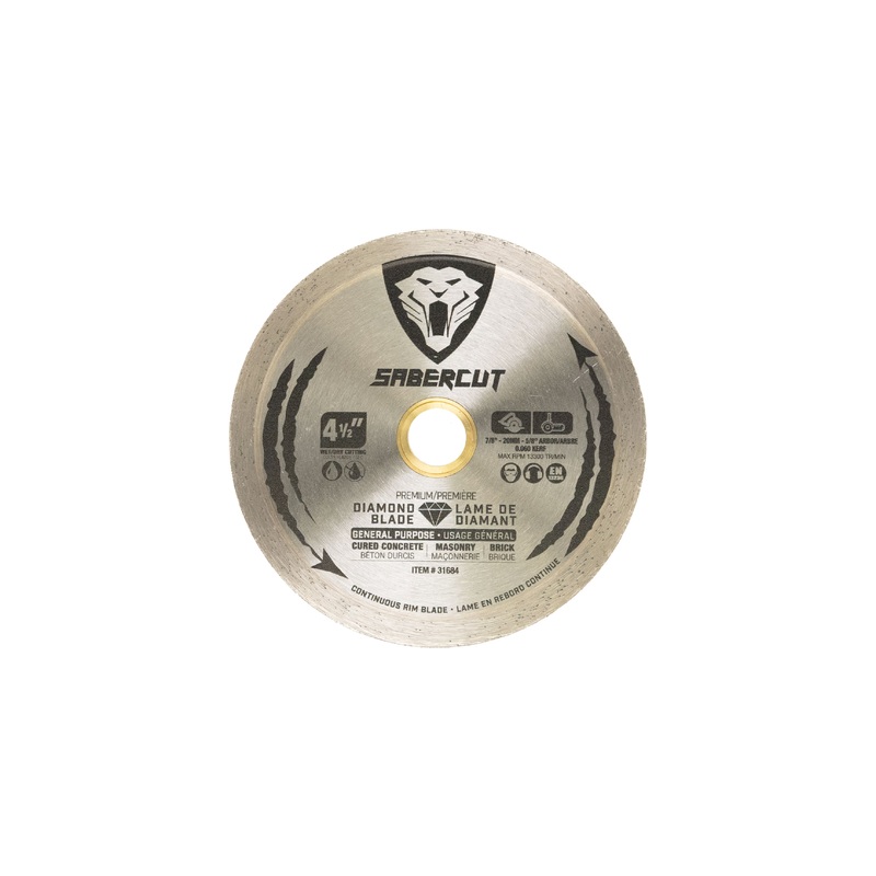 Sabercut 4-1/2 in. General Purpose Concrete, Brick & Masonry Continuous Diamond Blade