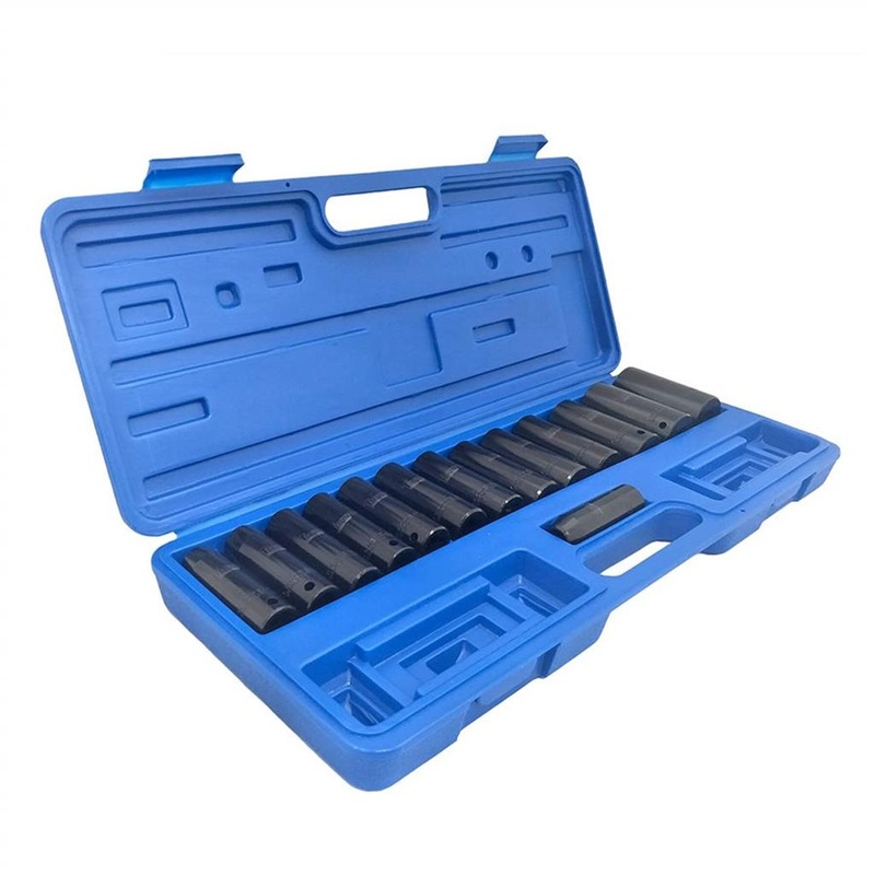 Toolway 701585 1/2 in. Drive Deep Cr-V SAE Impact Socket Set (15-Piece)