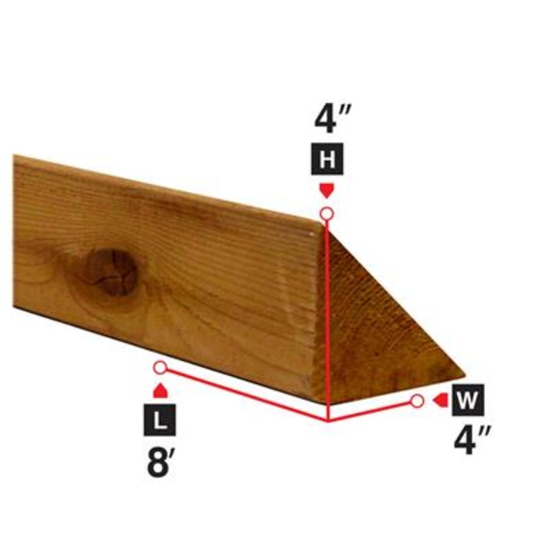 4 X 4 X 8′ PRESSURE TREATED CANT STRIP