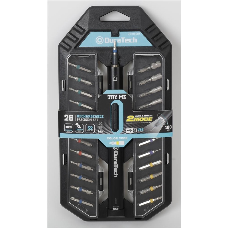 DuraTech 26pc 3.6v Li-ion Rechargeable Precision Screwdriver Set