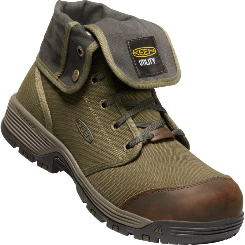 Keen CSA Roswell 8 in./6 in. Canvas Fold-Down Collar Light-Duty Safety Boots