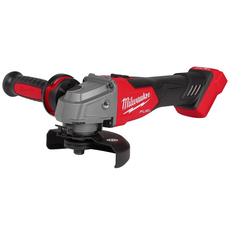 Milwaukee 2881-20 M18 FUEL 18-Volt Lithium-Ion 4-1/2 in. – 5 in. Cordless Brushless No-Lock Grinder with Slide Switch (Tool Only)