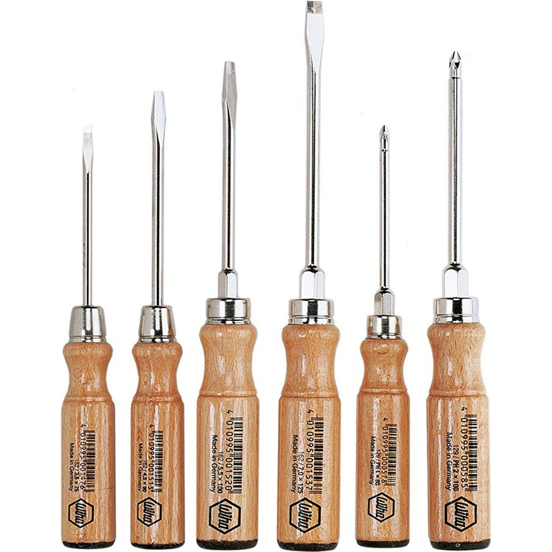 Wiha Wood Handle 6-Piece Screwdriver Set
