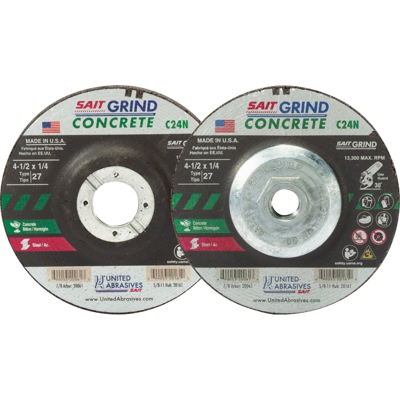 SAIT 20087 C24N T27 ABRASIVE CONCRETE GRINDING DISC7 InchesX5/8-11
