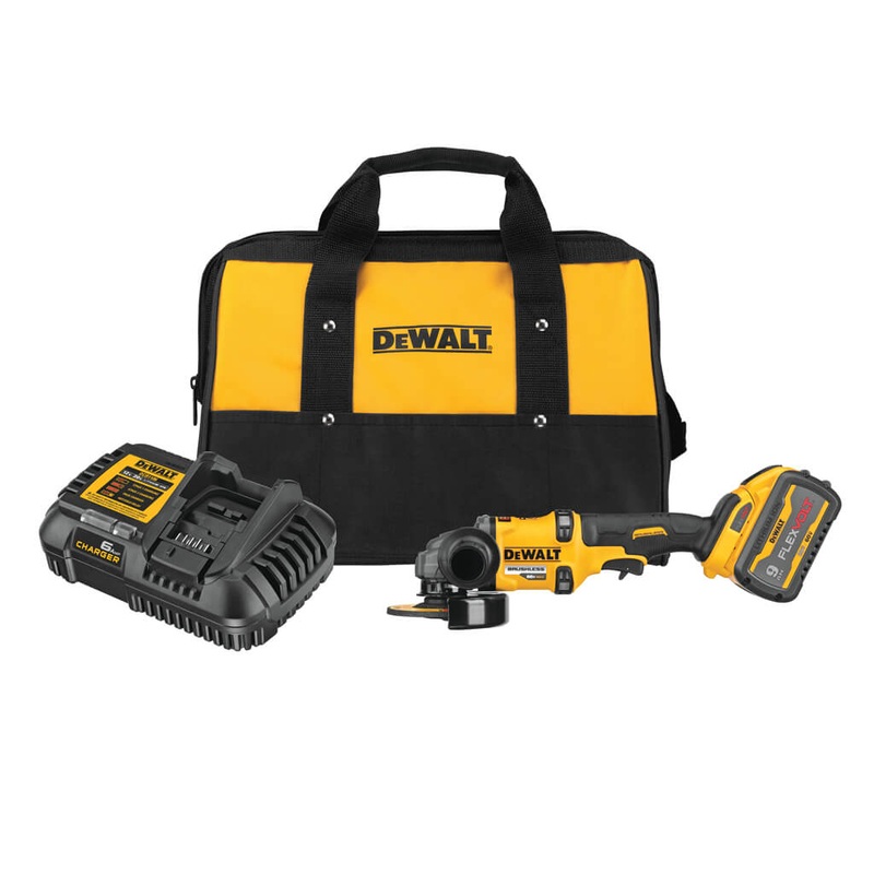 DEWALT DCG418X1 FLEXVOLT 60-Volt MAX Lithium-Ion 4-1/2 in. – 6 in. Brushless Grinder Kit with Kickba