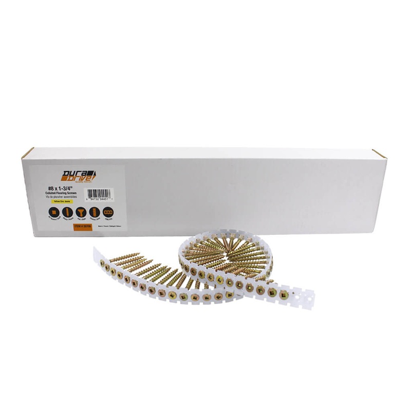 DuraDrive #8 x 1-3/4 in. Collated Flat Head Square Drive Construction Screws (1,000 Per Box)