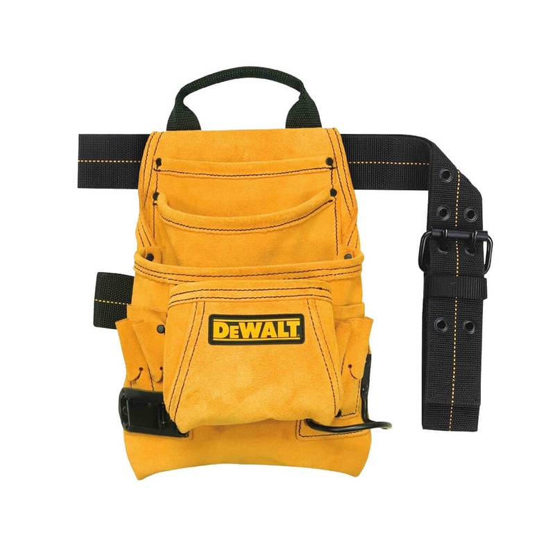 DEWALT DG5333 10-Pocket Carpenters Suede Nail and Tool Bag