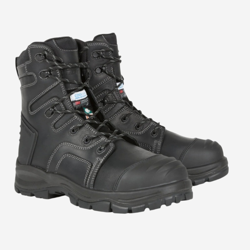 DuraDrive Forge 8in Black Leather Insulated Safety Boots